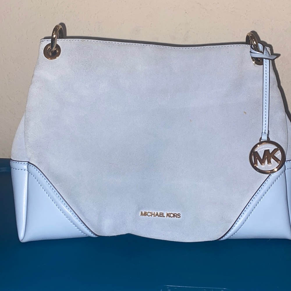 Michael Kors Nicole Medium Shoulder Handbag Ballet Tan Tote Purse